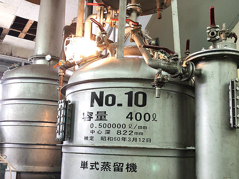 亀岡蒸留所 単式蒸留機